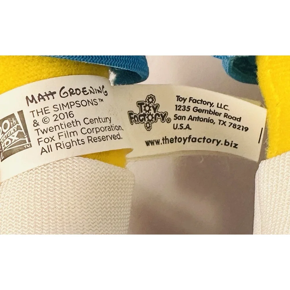 The Simpsons Bart Simpson Plush Toy Factory 2016 Yellow 14